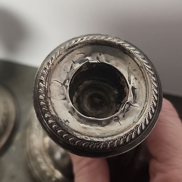 Crest Silver Co Sterling Silver Weighted Candlesticks Candle Holders 925 - Picture 3 of 8